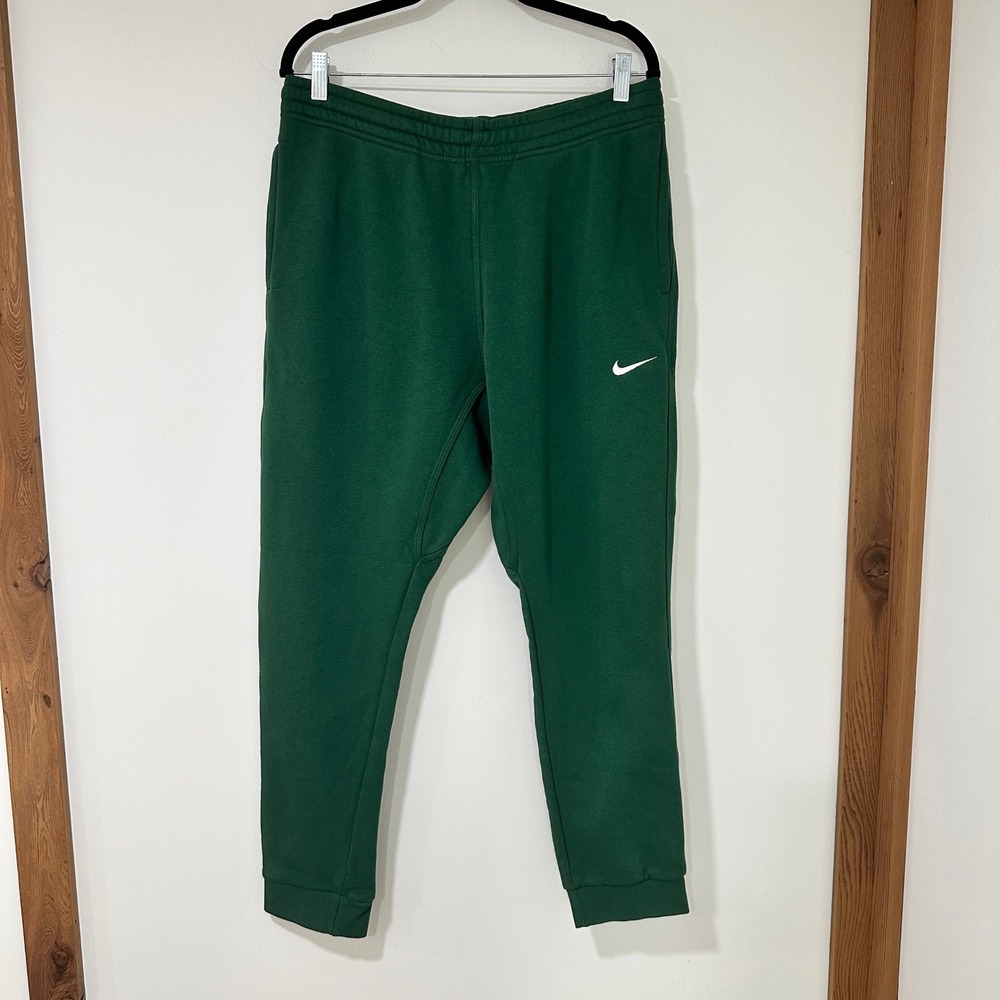 Nike Mens Club Fleece Joggers Green Sweatpants Tapered Leg XL Gorpcore